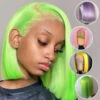 Colorful Straight Bob Wig Human Hair 13x4 Pre Plucked Glueless Bob Lace Front Human Hair Wig 2 Colorful Straight Bob Wig Human Hair 13x4 Pre Plucked Glueless Bob Lace Front Human Hair Wig -Ethereal Hair Shop 10