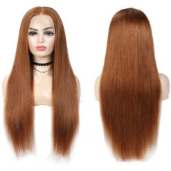 #30 Light Auburn Brown Wigs Straight & Body Wave Colored Human Hair Wigs 13*4 HD Lace Wigs -Ethereal Hair Shop 1152