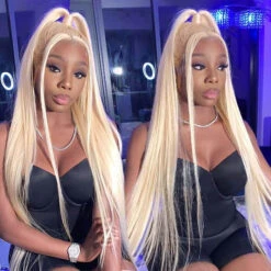 613 Blonde 13x6 Full Lace Frontal Straight Wigs Pre Plucked HD Lace Human Hair Wigs For Women