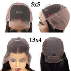 Ombre Blonde T4/27 Straight 13x4 Lace Front Wig Short Bob Lace Front Human Hair Wigs -Ethereal Hair Shop 13 5 5 5 lace closure wigs cap