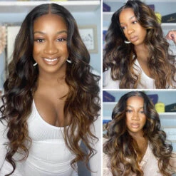 Balayage Highlight P1B/30 Body Wave 5x5 13x4 HD Undetectable Lace Front Wigs 100% Human Hair -Ethereal Hair Shop 1305 f2fbab9e f014 421d b1ab a59320679a83