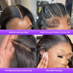 13x6 Full HD Lace Frontal Wig Straight Glueless Wig Human Hair Pre Plucked & Bleached Ready To Go 20 13x6 Full HD Lace Frontal Wig Straight Glueless Wig Human Hair Pre Plucked & Bleached Ready To Go -Ethereal Hair Shop 13x6fulllacewig
