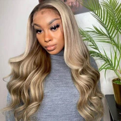 Exclusive Original Blonde Highlight Lace Front Human Hair Wigs #P18/613 Blonde Hair With Highlights For Sale 17 Exclusive Original Blonde Highlight Lace Front Human Hair Wigs #P18/613 Blonde Hair With Highlights For Sale -Ethereal Hair Shop 1458