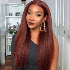 Reddish Brown 5x5/13x4 HD Lace Wig #33 Auburn Colored Deep Wave Lace Front Human Hair Wigs For Women 18 Reddish Brown 5x5/13x4 HD Lace Wig #33 Auburn Colored Deep Wave Lace Front Human Hair Wigs For Women -Ethereal Hair Shop 1519