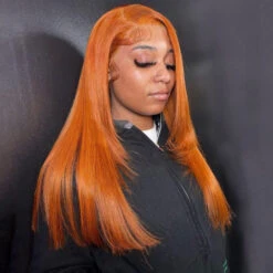 Ginger Orange Wig 4x4/5x5 Transparent HD Lace Human Hair Wigs Pre Plucked Hairline 180% Density 19 Ginger Orange Wig 4x4/5x5 Transparent HD Lace Human Hair Wigs Pre Plucked Hairline 180% Density -Ethereal Hair Shop 1525