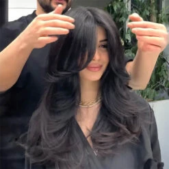 Butterfly Haircut Bangs Wig 13x6 Lace Front Layered Cut Wavy Human Hair Wig 15 Butterfly Haircut Bangs Wig 13x6 Lace Front Layered Cut Wavy Human Hair Wig -Ethereal Hair Shop 1704