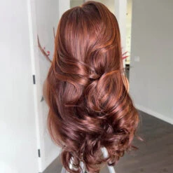 #33 Reddish Brown Curtain Bangs Wigs 13x4 HD Lace Front Human Hair Wig 14 #33 Reddish Brown Curtain Bangs Wigs 13x4 HD Lace Front Human Hair Wig -Ethereal Hair Shop 1743 3fd44af7 dfa0 4d7a 963a 2c717af4eb56