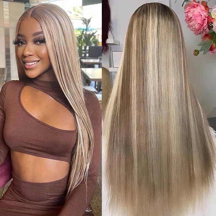 Exclusive Original Blonde Highlight Lace Front Human Hair Wigs #P18/613 Blonde Hair With Highlights For Sale 5 Exclusive Original Blonde Highlight Lace Front Human Hair Wigs #P18/613 Blonde Hair With Highlights For Sale - Image 3