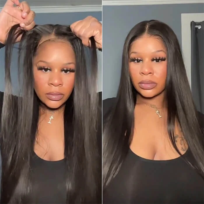 8x5 HD Lace Straight Glueless Wig Pre Bleached Knots Ship In 24H 9 8x5 HD Lace Straight Glueless Wig Pre Bleached Knots Ship In 24H - Image 7