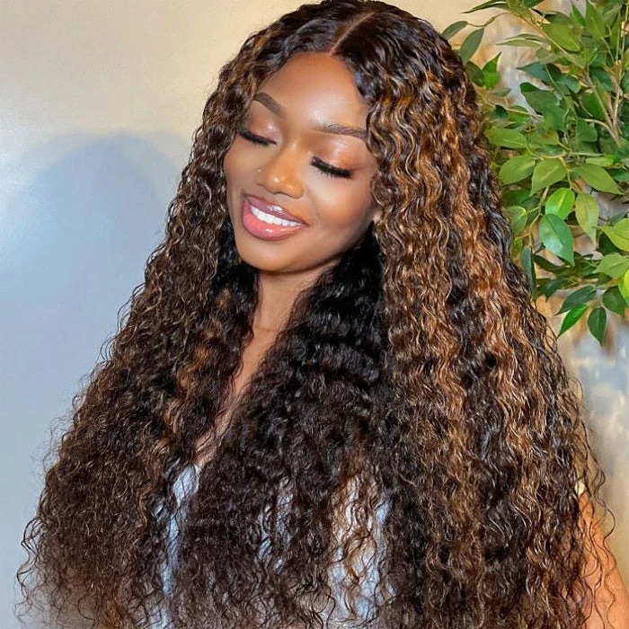 Balayage Highlight Put On Go® Glueless Wig Pre Cut 8*5 HD Lace Closure Wigs Human Hair 220% Density 10 Balayage Highlight Put On Go® Glueless Wig Pre Cut 8*5 HD Lace Closure Wigs Human Hair 220% Density - Image 8