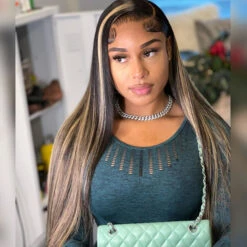 Honey Blonde Highlight Straight/Body Wave Wig 5x5 Invisible HD Lace Closure Wig 100% Human Hair 15 Honey Blonde Highlight Straight/Body Wave Wig 5x5 Invisible HD Lace Closure Wig 100% Human Hair -Ethereal Hair Shop 1b 27 7