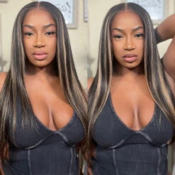 #1b/27 Blonde Highlights 4x4 HD Lace Closure Glueless Human Hair Wig 17 #1b/27 Blonde Highlights 4x4 HD Lace Closure Glueless Human Hair Wig -Ethereal Hair Shop 1b 27 straight 55a8335b 2708 4bcd b0e0 b6253d744c8b