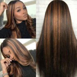 Balayage Highlight Put On Go® Glueless Wig Pre Cut 8*5 HD Lace Closure Wigs Human Hair 220% Density 15 Balayage Highlight Put On Go® Glueless Wig Pre Cut 8*5 HD Lace Closure Wigs Human Hair 220% Density -Ethereal Hair Shop 1b 30 3 90b760f9 ccaf 448a bb40 0b3df418495e