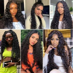 Water Wave Lace Frontal Wigs 100% High Quality Virgin Human Hair Wigs Pre Plucked -Ethereal Hair Shop 219
