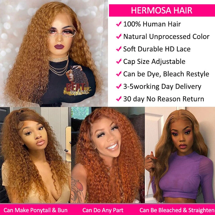 Deep Wave #30 Chestnut Brown Colored Lace Front Wigs 13*4 13*6 HD Lace Human Hair Fall Color Wigs Women 7 Deep Wave #30 Chestnut Brown Colored Lace Front Wigs 13*4 13*6 HD Lace Human Hair Fall Color Wigs Women - Image 5