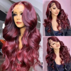 99J Burgundy 13x4 HD Lace Front Pre Plucked Colored Human Hair Wigs 14 99J Burgundy 13x4 HD Lace Front Pre Plucked Colored Human Hair Wigs -Ethereal Hair Shop 259 720x 58568e7d a1a1 4b11 b2c8 2f79449d630d
