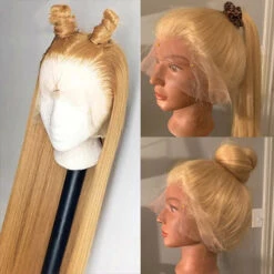 #27 Honey Blonde Color Invisible-Pull String 360 Lace Frontal Wigs Glueless HD Lace Wigs With Pre Plucked 18 #27 Honey Blonde Color Invisible-Pull String 360 Lace Frontal Wigs Glueless HD Lace Wigs With Pre Plucked -Ethereal Hair Shop 27 blonde 360 lace wigs 8