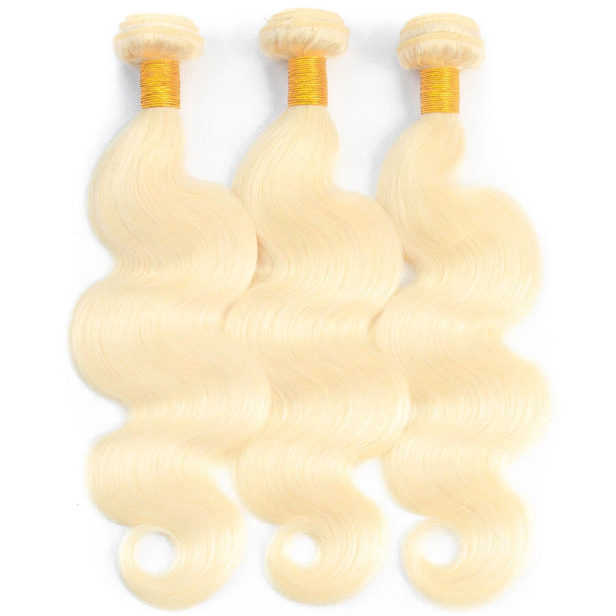 613 Blonde Virgin Hair Body Wave 3 Bundles 100% Unprocessed Human Hair Weave 4 613 Blonde Virgin Hair Body Wave 3 Bundles 100% Unprocessed Human Hair Weave - Image 2