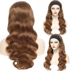 #30 Chestnut Brown Headband Wigs Straight/Body Wave Human Hair Half Wigs With Various Headbands 15 #30 Chestnut Brown Headband Wigs Straight/Body Wave Human Hair Half Wigs With Various Headbands -Ethereal Hair Shop 30 5