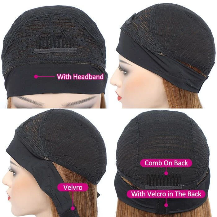 #30 Chestnut Brown Headband Wigs Straight/Body Wave Human Hair Half Wigs With Various Headbands 10 #30 Chestnut Brown Headband Wigs Straight/Body Wave Human Hair Half Wigs With Various Headbands - Image 8