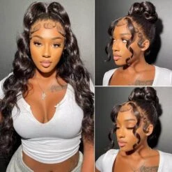 Body Wave Invisi-Pull String Snug Fit 360 HD Lace Frontal Glueless Wig With Pre Bleached Knots 19 Body Wave Invisi-Pull String Snug Fit 360 HD Lace Frontal Glueless Wig With Pre Bleached Knots -Ethereal Hair Shop 360bodywigglueless2