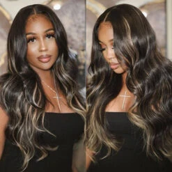 M1B/27 Balayage Highlight 13x6 Glueless HD Lace Front Wig Body Wave Straight Pre Plucked Colored Human Hair Wigs -Ethereal Hair Shop 360highlightwig 986d1cfe 78fb 41c7 91a1 875b28550fb2
