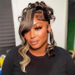 M1B/27 Balayage Highlight 13x6 Glueless HD Lace Front Wig Body Wave Straight Pre Plucked Colored Human Hair Wigs -Ethereal Hair Shop 360highlightwigbodywave