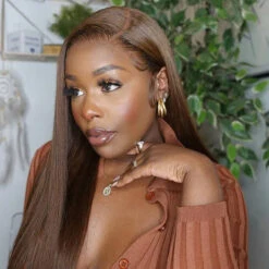 C Part 13x4 HD Lace Front Wigs #4 Chocolate Brown Glueless Human Hair Wigs -Ethereal Hair Shop 4 c part body wave lace wigs 13