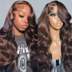 C Part 13x4 HD Lace Front Wigs #4 Chocolate Brown Glueless Human Hair Wigs -Ethereal Hair Shop 4 c part body wave lace wigs 2