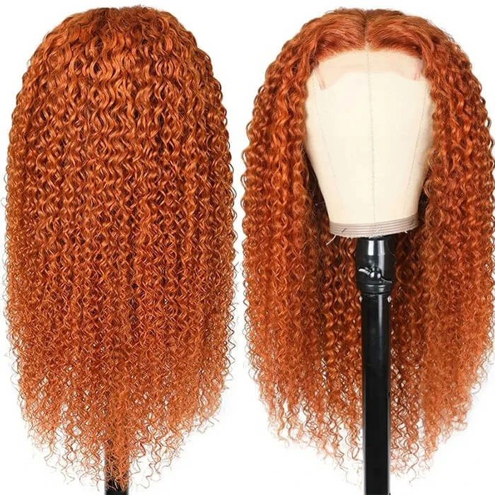 Ginger Curly Wig 13x4 HD Lace Front Wigs Colored Human Hair Lace Front Wigs With Pre Plucked 9 Ginger Curly Wig 13x4 HD Lace Front Wigs Colored Human Hair Lace Front Wigs With Pre Plucked - Image 7