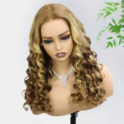 P4/27 Color Highlight Retro Glam Waves Wig 8x5 Lace Wear Go Glueless Wig Pre Plucked Natural Hairline 11 P4/27 Color Highlight Retro Glam Waves Wig 8x5 Lace Wear Go Glueless Wig Pre Plucked Natural Hairline -Ethereal Hair Shop 4 27 Retro Glam Waves 4