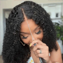 Glueless Wig Curly 8x5 Closure HD Lace Short Bob Wig Pre Cut & Plucked & Bleached -Ethereal Hair Shop 51 36360a10 64d6 42b5 93b3 242201390865