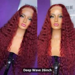 13x6 HD Lace Front Wig Human Hair Wigs 99J Burgundy Pre-Plucked Remy Human Hair Deep Part Wigs 29 13x6 HD Lace Front Wig Human Hair Wigs 99J Burgundy Pre-Plucked Remy Human Hair Deep Part Wigs -Ethereal Hair Shop 527 1