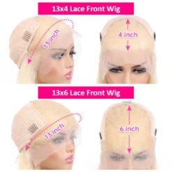 613 Blonde 13x6 HD Lace Front Human Hair Wigs Pre Plucked Straight Human Hair -Ethereal Hair Shop 533