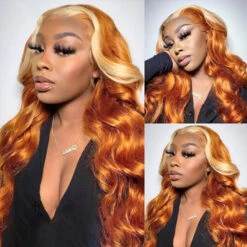 Ginger Wig With Blonde Highlights Colored Lace Front Wigs Body Wave Ombre Human Hair Wigs -Ethereal Hair Shop 589 700x c3877728 7f23 413c bec5 6ff1b5fd0a50
