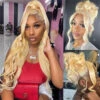 613 Blonde 360 HD Lace Front Human Hair Wigs Pre Plucked Straight Human Hair 1 613 Blonde 360 HD Lace Front Human Hair Wigs Pre Plucked Straight Human Hair -Ethereal Hair Shop 613 blonde 360 lace frontal wig