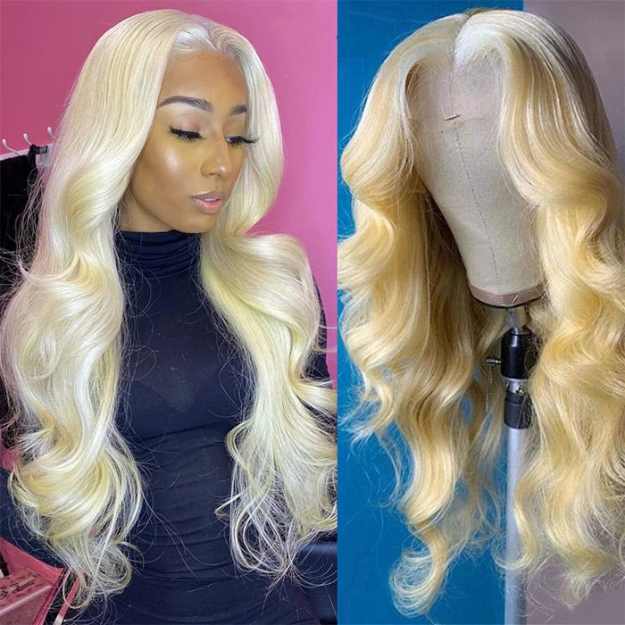 613 Lace Frontal Wig Body Wave Blonde Human Hair Wigs 13x4 13x6 HD Transparent Lace Wigs 4 613 Lace Frontal Wig Body Wave Blonde Human Hair Wigs 13x4 13x6 HD Transparent Lace Wigs - Image 2