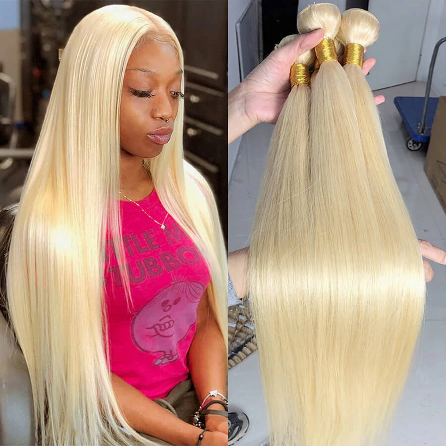 Color #613 Brazilian Straight Virgin Hair 3 Bundles 100% Unprocessed Human Hair Weave 3 Color #613 Brazilian Straight Virgin Hair 3 Bundles 100% Unprocessed Human Hair Weave