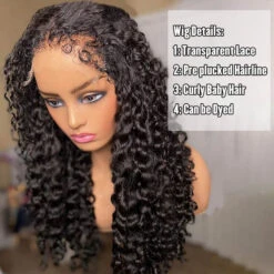 4C Edges Hairline Wig Deep Wave 8x5/13x6 HD Lace Front Wigs Human Hair With Curly Baby Hair Realistic Hairline -Ethereal Hair Shop 643 1