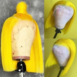 Yellow Straight Human Hair Bob Wigs 13x4 Brazilian Remy Colored Short Bob Wigs Glueless Human Hair Wigs 14 Yellow Straight Human Hair Bob Wigs 13x4 Brazilian Remy Colored Short Bob Wigs Glueless Human Hair Wigs -Ethereal Hair Shop 668