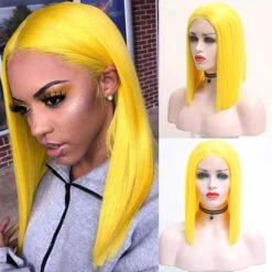 Yellow Straight Human Hair Bob Wigs 13x4 Brazilian Remy Colored Short Bob Wigs Glueless Human Hair Wigs 15 Yellow Straight Human Hair Bob Wigs 13x4 Brazilian Remy Colored Short Bob Wigs Glueless Human Hair Wigs -Ethereal Hair Shop 672