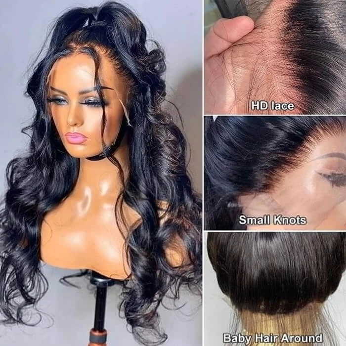 Body Wave Invisi-Pull String Snug Fit 360 HD Lace Frontal Glueless Wig With Pre Bleached Knots 9 Body Wave Invisi-Pull String Snug Fit 360 HD Lace Frontal Glueless Wig With Pre Bleached Knots - Image 7