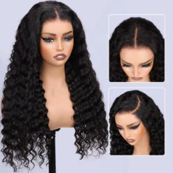 HD Lace Wigs Realistic 13*4 Lace Front Wigs Human Hair Deep Wave Skinlike HD Lace Wig With Invisible Bleached Knots Pre Plucked Hairline -Ethereal Hair Shop 700 13 6 deep wave lace wig 11