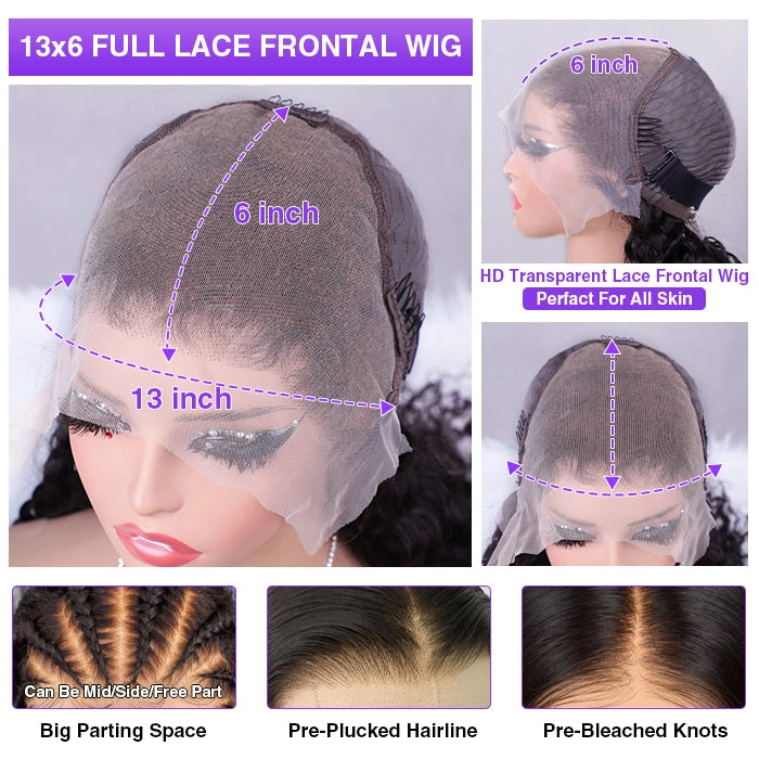 13x6 Full HD Lace Frontal Wig Straight Glueless Wig Human Hair Pre Plucked & Bleached Ready To Go 9 13x6 Full HD Lace Frontal Wig Straight Glueless Wig Human Hair Pre Plucked & Bleached Ready To Go - Image 7