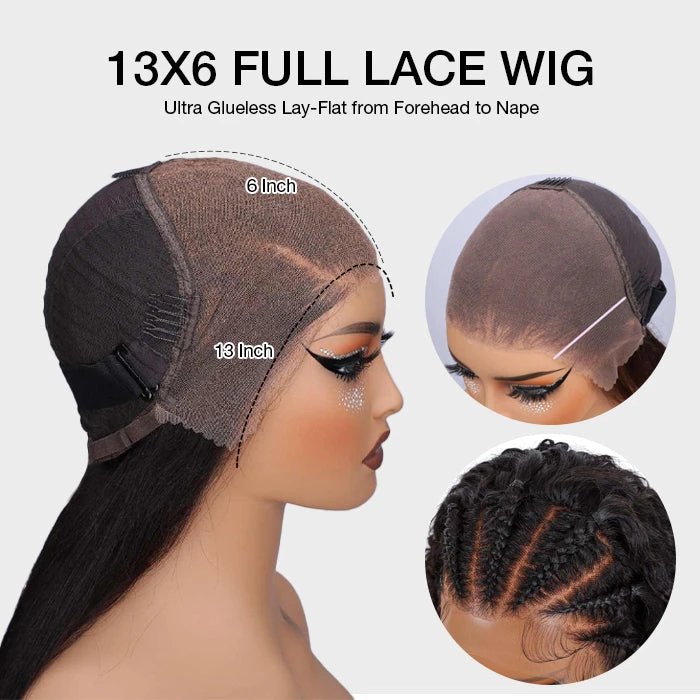 13x6 Lace Frontal Yaki Straight Pre Cut & Pre-Plucked Real Ear To Ear Pre-All Glueless Wig 12 13x6 Lace Frontal Yaki Straight Pre Cut & Pre-Plucked Real Ear To Ear Pre-All Glueless Wig - Image 10
