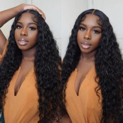 13x6 Ultra-Fitted Full Frontal HD Lace Wig Water Wave Pre Bleached Knots Skin Melt Lace Human Hair Wigs -Ethereal Hair Shop 700 13 6 water wave lace wig 2