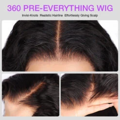 Water Wave Invisi-String Snug Fit 360 Skin HD Lace Frontal Wig Glueless Pre Bleached Human Hair Wig -Ethereal Hair Shop 700 13 f0ce98d0 3c4b 43a1 951d dde1f39dcf64