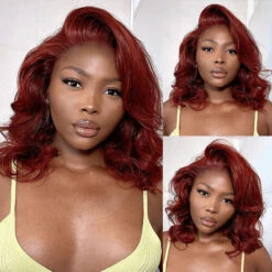 #33 Reddish Brown Color Body Wave 13x4/5x5 HD Lace Frontal Wigs Short Bob Red Brown Wig 220% Density 20 #33 Reddish Brown Color Body Wave 13x4/5x5 HD Lace Frontal Wigs Short Bob Red Brown Wig 220% Density -Ethereal Hair Shop 700 1 e42aa4d9 62a6 4b1a 8f98 4b637ccf4991