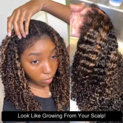 #1B/30 Balayage Highlights 4C Edges Curly Wig 13x6 Full HD Lace Pre Plucked Realistic Hairline Glueless Wig 18 #1B/30 Balayage Highlights 4C Edges Curly Wig 13x6 Full HD Lace Pre Plucked Realistic Hairline Glueless Wig -Ethereal Hair Shop 700 1b 30 4c edges curly lace wig 5