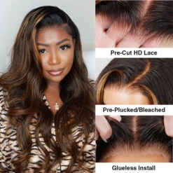 Balayage Highlight P1B/30 Body Wave 5x5 13x4 HD Undetectable Lace Front Wigs 100% Human Hair -Ethereal Hair Shop 700 1b 30 highlight lace wig 15